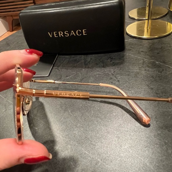 Authentic Versace Women Optical Frame in Rose Gold - Picture 7 of 9